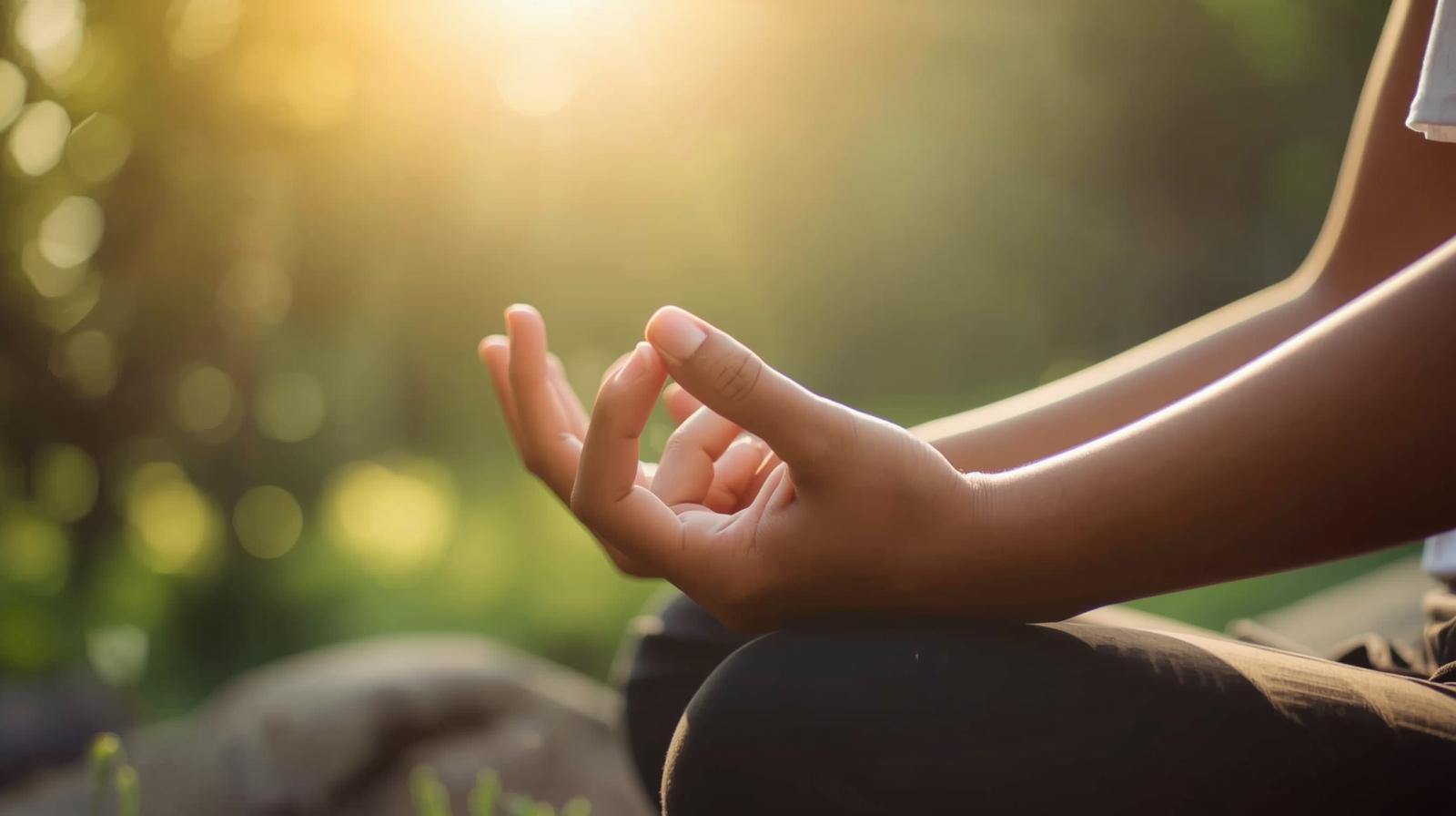 Peaceful meditation in nature